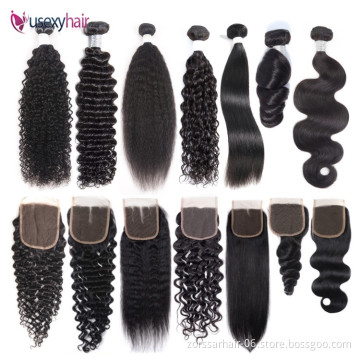Factory Price Cheap hd frontal lace swiss Lace Raw Virgin 13X4 Frontal 4X4 human hair closure